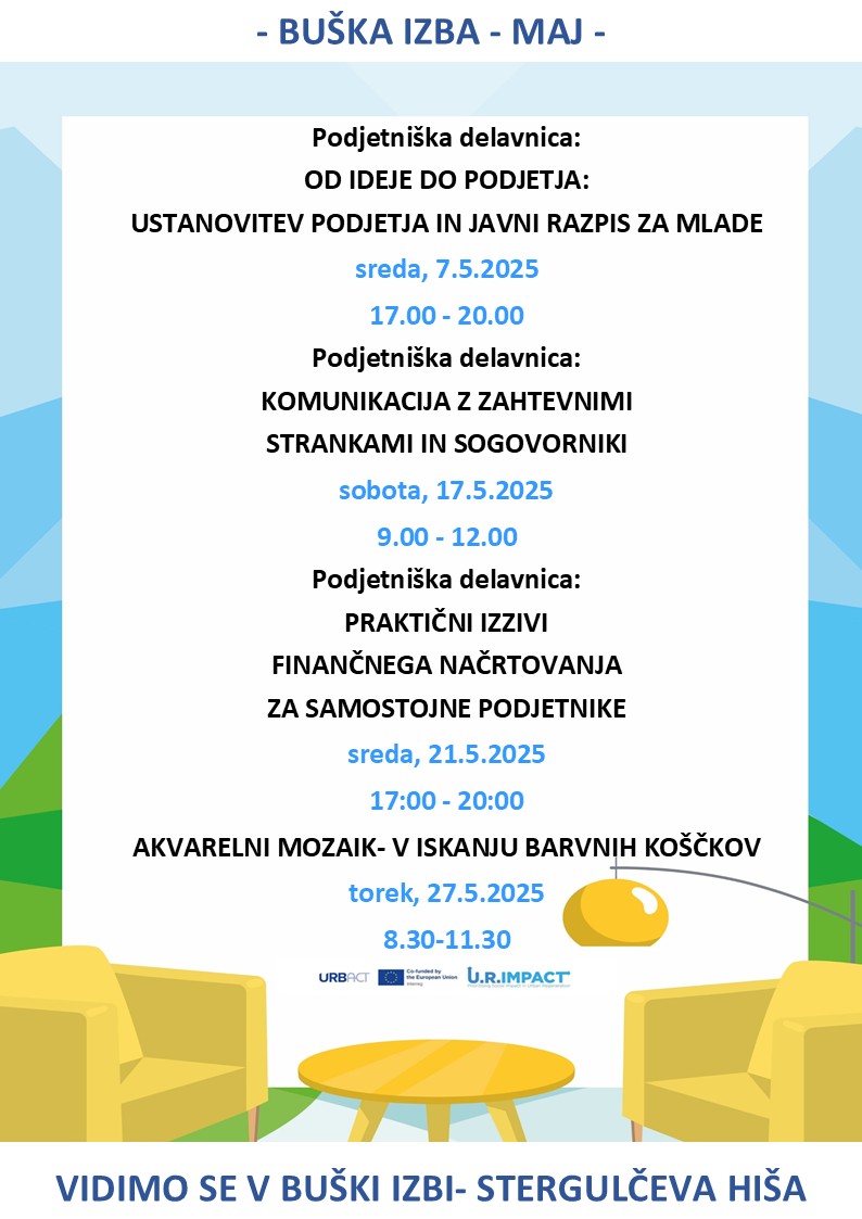 Buška izba program MAJ 2025